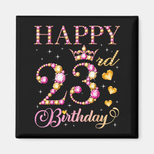 Aimant Joyeux 23e Anniversaire 23 Ans Hommes Femmes Anniv