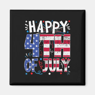 Aimant Joyeux 4 juillet Fête patriotique américaine Drape