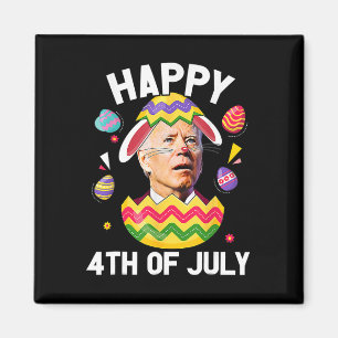 Aimant Joyeux 4 juillet Pâques Lapin drôle confus Joe