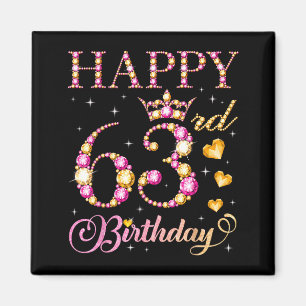 Aimant Joyeux 63e Anniversaire 63 Ans Hommes Femmes Anniv