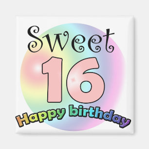 Aimant Joyeux Anniversaire 16 ans
