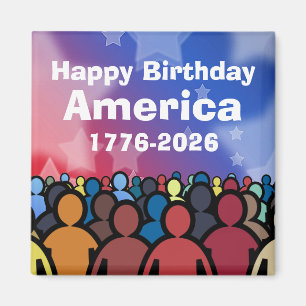 Aimant Joyeux Anniversaire Amérique 1776 à 2026