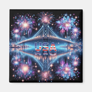 Aimant Joyeux anniversaire de l'Amérique