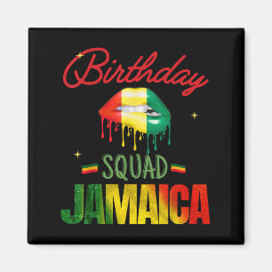 Aimant Joyeux anniversaire Jamaïque Squad Crew Anniversai