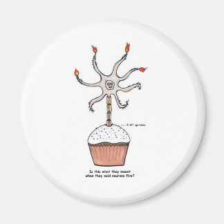 Aimant Joyeux anniversaire Neuron Cupcake