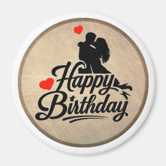 Aimant Joyeux Anniversaire Romantique