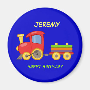 Aimant Joyeux Anniversaire, Train Jouet, modèle
