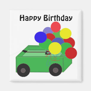 Aimant Joyeux Anniversaire Wagon