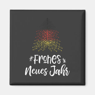 Aimant Joyeux arbre de Noël du Nouvel An avec drapeau all
