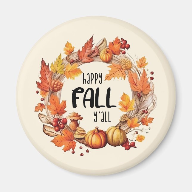 Aimant Joyeux automne Y'all (Devant)