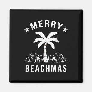 Aimant Joyeux Beachmas Palm Tree Beach Noël
