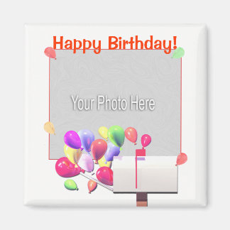 Aimant Joyeux Birthday Balloon Mail (cadre photo)