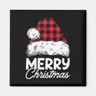 Aimant Joyeux Buffalo de Noël Plaid Rouge Noël Noël Noël