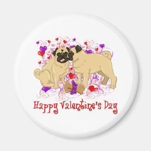 Aimant Joyeux Carlin de Saint Valentin baisant Tee - shir