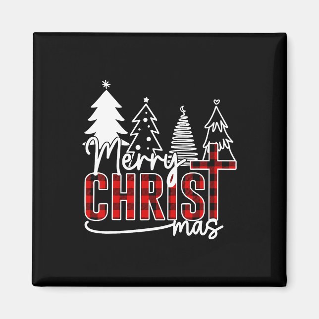 Aimant Joyeux Christ Mas Christian Jésus Noël Pjs Xma (Devant)