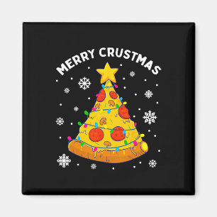 Aimant Joyeux Crustmas Pizza Sapin de Noël Cadeaux de Noë