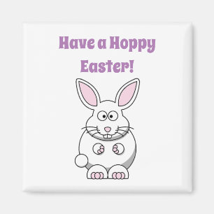 Aimant Joyeux dessin de lapin lapin mignon de Pâques