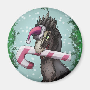 Aimant Joyeux dinosaure de Noël