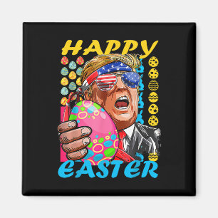 Aimant Joyeux drapeau lapin patriotique de Pâques Trump