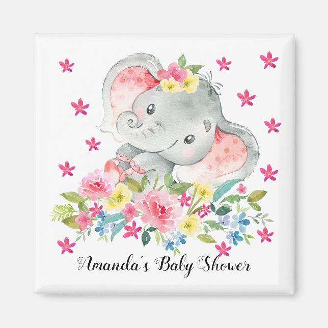 Aimant Joyeux Elephant Baby Girls Douche Favoriser (Devant)