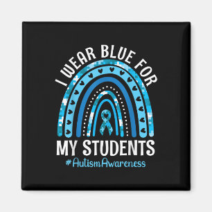 Aimant Joyeux Enseignant Je Porte Bleu Pour Mes Étudiants