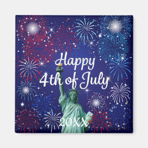 Aimant Joyeux feux d'artifice 4 juillet