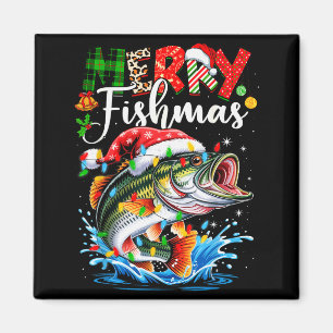 Aimant Joyeux Fishmas Poisson Pêche Joyeux Noël Christmas