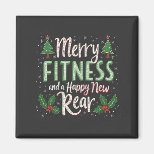 Aimant Joyeux Fitness et Bonne Année Nouvel Arrière Muscu