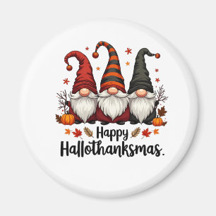 Aimant Joyeux Hallothanksmas Halloween Noël Gnomes