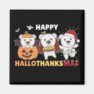 Aimant Joyeux Hallothanksma's Polar Bear Christmas Polar 