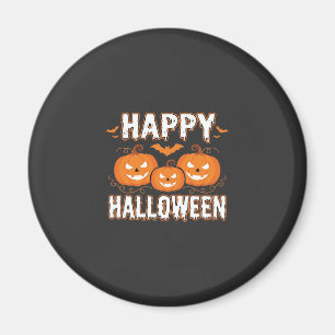 Aimant Joyeux Halloween Citrouille Chauve-Souris Vecteur