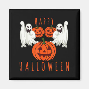 Aimant Joyeux Halloween citrouille jack o lanterne fantôm