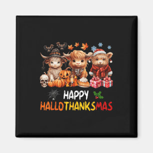 Aimant Joyeux Halloween Thanksgiving Christmas Highland C