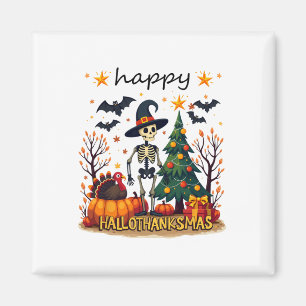 Aimant Joyeux Halloween Thanksgiving Christmas Party Matc