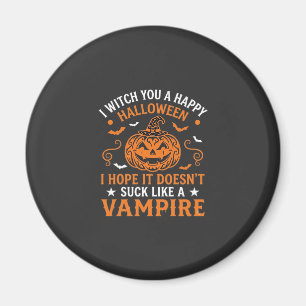 Aimant Joyeux Halloween Vampire Citrouille Sorcière Chape