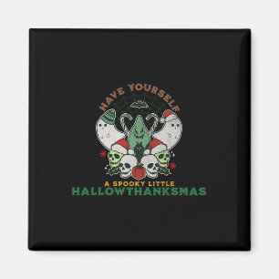 Aimant Joyeux Hallowthanksmas Éffrayant Halloween Noël F