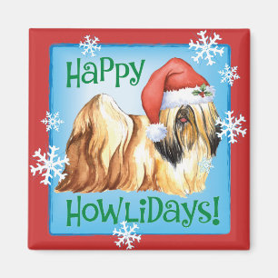 Aimant Joyeux Howlidays Lhasa Apso