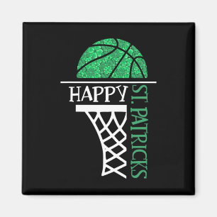 Aimant Joyeux joueur de basket-ball Shamrock Jour de la S