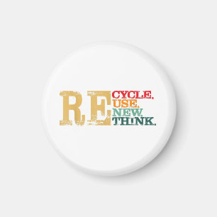 Aimant Joyeux Jour des terres Recycle Réutiliser Renouvel