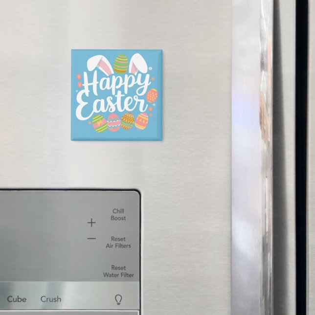 Aimant Joyeux Joyeux Jour de lapin lapin de Pâques (In situ (réfrigérateur))