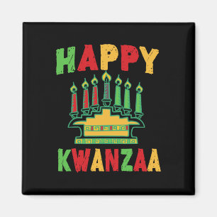 Aimant Joyeux Kwanzaa Kwanzaa bougies Kinara Pan African 
