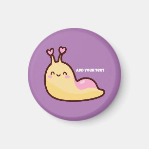 Aimant Joyeux mignon Slug Texte personnalisé