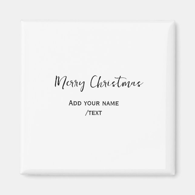 Aimant Joyeux Noël ajouter texte moderne simple (Devant)