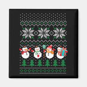 Aimant Joyeux Noël Arbre de Noël Bonhomme de neige Père N