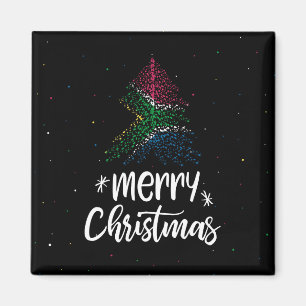Aimant Joyeux Noël avec drapeau d'Afrique du Sud