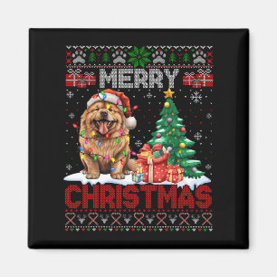 Aimant Joyeux Noël Chow Chow Amoureux des chiens Famille