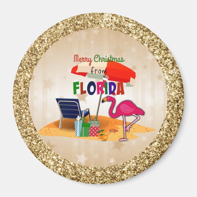 Aimant Joyeux Noël de Floride (Devant)