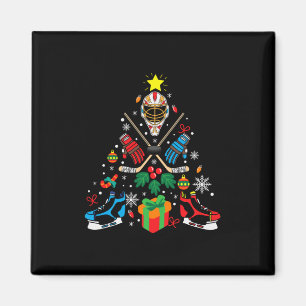 Aimant Joyeux Noël de hockey sur glace