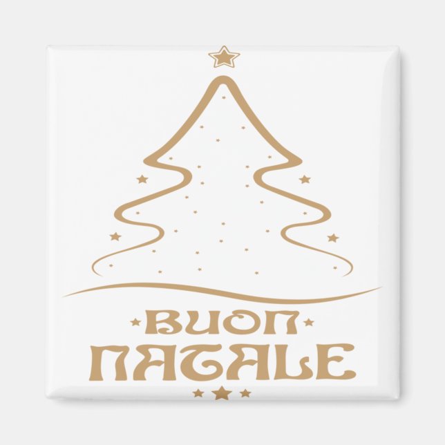 Aimant Joyeux Noël de la natale de Buon en Italie (Devant)