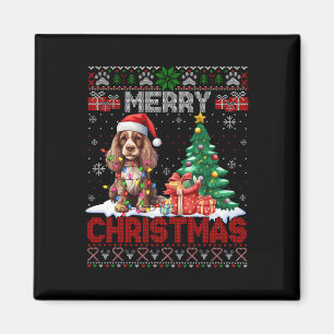 Aimant Joyeux Noël Er Amoureux de les chiens espagnols Vi